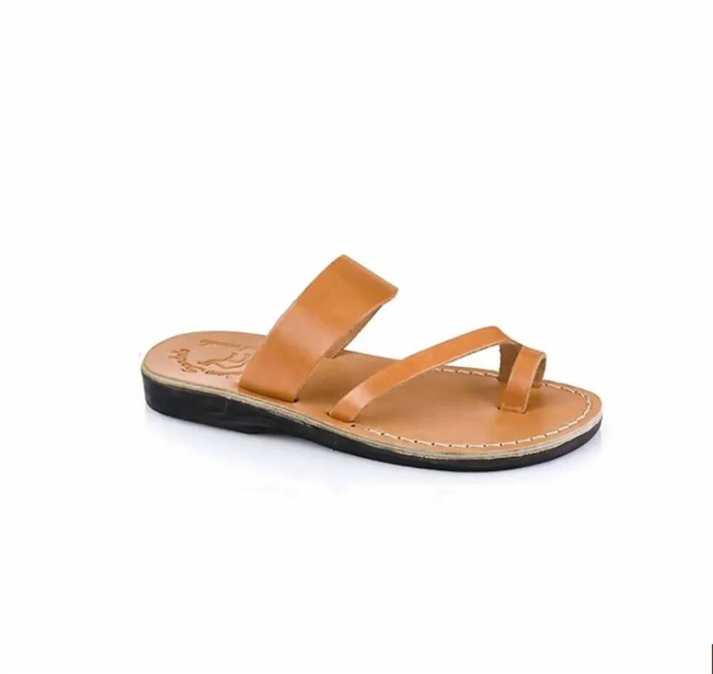 NEW JERUSALEM SANDALS women's zohar slide sandal in tan